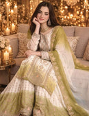 PD 1153 C Heavy Dual Tone Peding Georgette Embroidery Work Sharara Suit