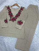 Diva 165 Designer Jute Cotton Multi Embroidery Work Co Ord Set
