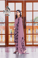 Al Qasar 209 D Heavy Viscouse Chinon With Embroidery Work Pakistani Suit