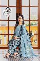 Al Qasar 209 B Heavy Viscouse Chinon With Embroidery Work Pakistani Suit