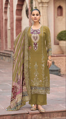 Amrutvela At 204 C Pure Viscous Maslin Digital Prined Pakistani Suit