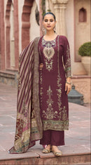 Amrutvela At 204 B Pure Viscous Maslin Digital Prined Pakistani Suit