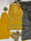 BE 480 Embroidery Work With Gpo Lace Work Suit