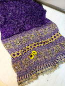 PB 201 A Elegant  Premium Pure Gajji Bandhej Saree
