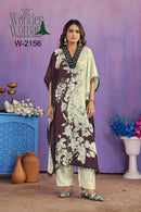 Wonder Women W 2156 Designer Floral Print Kaftan Kurta Set
