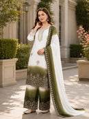 KC 003 A Heavy Dual Tone Peding Star Georgette Sharara Suit