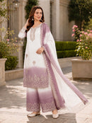 KC 003 B Heavy Dual Tone Peding Star Georgette Sharara Suit