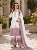 KC 003 B Heavy Dual Tone Peding Star Georgette Sharara Suit