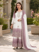 KC 003 B Heavy Dual Tone Peding Star Georgette Sharara Suit
