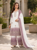 KC 003 B Heavy Dual Tone Peding Star Georgette Sharara Suit