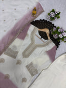 KC 003 B Heavy Dual Tone Peding Star Georgette Sharara Suit