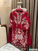 Maria.B 1101 Chikankari Cotton Stitched Pakistani Suit