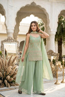 DB 44 Heavy Faux Georgette Embroidery Work Sharara Suit