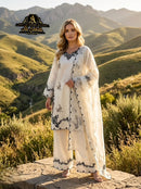 AL Sakab 1714 B Romen Silk Fabric Embroidery Work Paksitani Suit