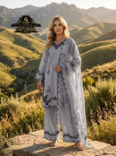 AL Sakab 1714 A Romen Silk Fabric Embroidery Work Paksitani Suit