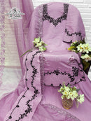 AL Sakab 1714 C Romen Silk Fabric Embroidery Work Paksitani Suit