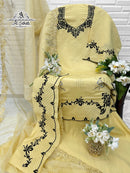 AL Sakab 1714 D Romen Silk Fabric Embroidery Work Paksitani Suit