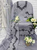 AL Sakab 1714 A Romen Silk Fabric Embroidery Work Paksitani Suit