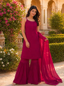 KC 010 Premium Fox Blooming Georgette Designer Sharara Suit