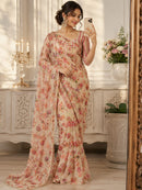 ASN 118 Premium Tabby Silk  Real Mirro Work Printed Saree