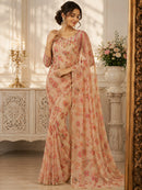 ASN 118 Premium Tabby Silk  Real Mirro Work Printed Saree