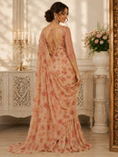 ASN 118 Premium Tabby Silk  Real Mirro Work Printed Saree