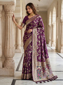 TF 416 A Pure Nylon Satin Zari Thread Weaving Less Saree