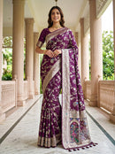 TF 416 A Pure Nylon Satin Zari Thread Weaving Less Saree