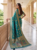 TF 416 B Pure Nylon Satin Zari Thread Weaving Less Saree