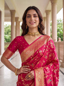 TF 416 C Pure Nylon Satin Zari Thread Weaving Less Saree