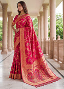 TF 416 C Pure Nylon Satin Zari Thread Weaving Less Saree