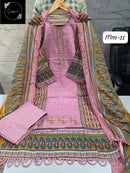 Sapphire Vol 11 B Pure Cotton Self Embroidery Work Pakistani Suit