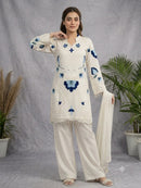 LG 2121 A Designer Soft Organza  Embroidery Work Suit