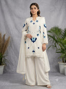 LG 2121 A Designer Soft Organza  Embroidery Work Suit