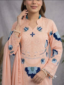 LG 2121 C Designer Soft Organza  Embroidery Work Suit
