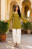 LW 9341 B Designer Cotton Bandhej Printed Co Ord Set