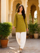 LW 9341 B Designer Cotton Bandhej Printed Co Ord Set
