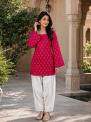 LW 9341 A Designer Cotton Bandhej Printed Co Ord Set