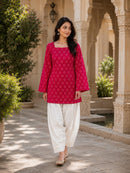 LW 9341 A Designer Cotton Bandhej Printed Co Ord Set