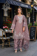 Al Qasr Ma 334 A Heavy Viscous Organza Embroidery Work Suit