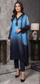 Hoor Tex 828 A Heavy Natural Crep Cotton Viscose Pakistani Suit