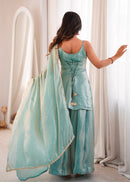 SZR 3177 Real Mirror & Embroidery Sequence Work Sharara Suit