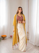 BB 48 A Banglory Silk Sequin Embroidery Work Indo Western
