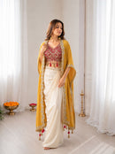 BB 48 A Banglory Silk Sequin Embroidery Work Indo Western