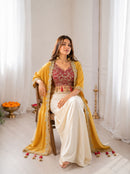 BB 48 A Banglory Silk Sequin Embroidery Work Indo Western