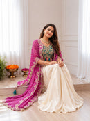 BB 48 C Banglory Silk Sequin Embroidery Work Indo Western