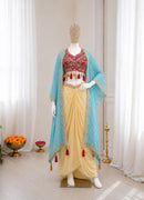 BB 48 B Banglory Silk Sequin Embroidery Work Indo Western