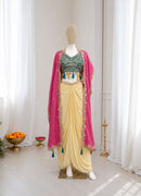 BB 48 C Banglory Silk Sequin Embroidery Work Indo Western