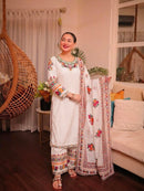 SR 1716 B Pure Heavy French Crep Embroidery Work Suit