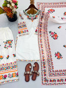SR 1716 B Pure Heavy French Crep Embroidery Work Suit